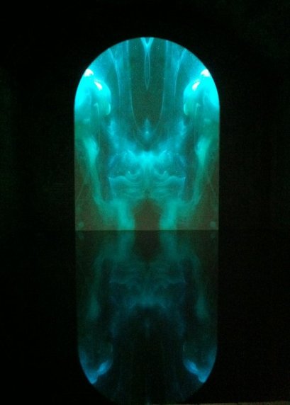 Doug Foster, title unknown, 2011, installation/projection in 'The Minotaur' at Old Vic Tunnels, Waterloo, London. Photo credit Kelise Franclemont.