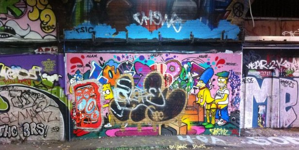 Street art at Waterloo tunnels, 14 October 2011. Photo credit Kelise Franclemont.