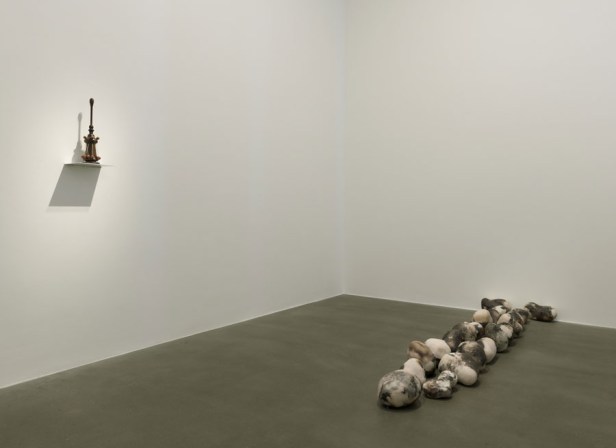 Paul Noble, installation view, in 'Welcome to Nobson', at Gagosian, Britannia Street, London. Image courtesy Gagosian gallery.