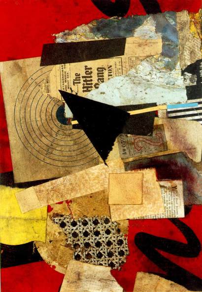 Schwitters, 'Hitler Gang', 1944, collage. Image courtesy wikipaintings.com