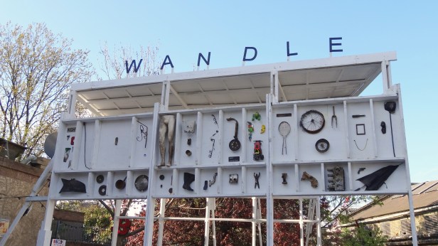 'Cabinet of Curiosities' showing items taken from the Wandle River during their monthly Community Clean-up events. Image courtesy Kristin Franclemont.