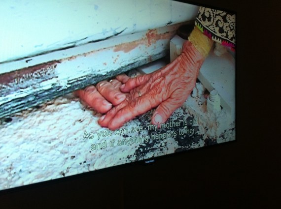 screenshot from 'Whole in the Wall', 2013, short film as seen in 'Whole in the Wall' at Ayyam Gallery, London. Image courtesy Kelise Franclemont and Ayyam Gallery.