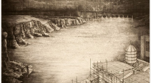 Kristian Fletcher, 'The Wrench', 2013, charcoal and pencil on paper, in 'Jerwood Drawing Prize 2013', at Jerwood Space, Bankside, London. Image courtesy the artist and www.artfund.org.