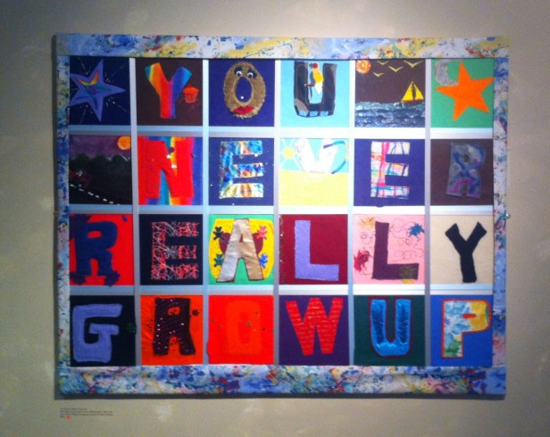 'You Never Really Grow Up', Red Bank Community Home, John Drew Under 18s Special Award for Mixed Media, in 'Strength and Vulnerability Bunker' at Southbank Centre, Bankside, London. Photo credit Kelise Franclemont.