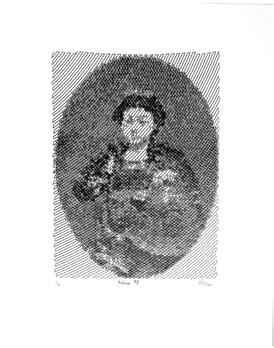 Michael Barnes, 'Archive 73', 2013, machine drawing with ink on cartridge paper, in '2013 Drawing Show' at Wimbledon College of Art. Image courtesy the artist.