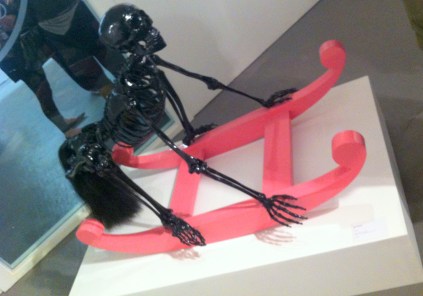 Sam Shendi, 'The Toy', 2013, wood, resin, horse hair, in 'Passion for Freedom', at Embassy Tea Gallery, London. Photo credit Kelise Franclemont.