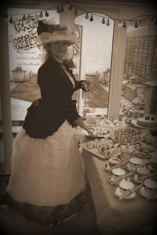 Kelise Franclemont at a Victorian tea party, 2012. Photo credit Tom Butler.