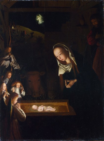 Geertgen tot Sint Jans, 'The Nativity at Night', about 1490, oil painting. Image courtesy Commons Wikimedia.org