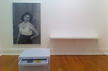 Akram Zaatari, installation view, 'On Photography People and Modern Times' , at Thomas Dane gallery, London. Photo credit Kelise Franclemont.