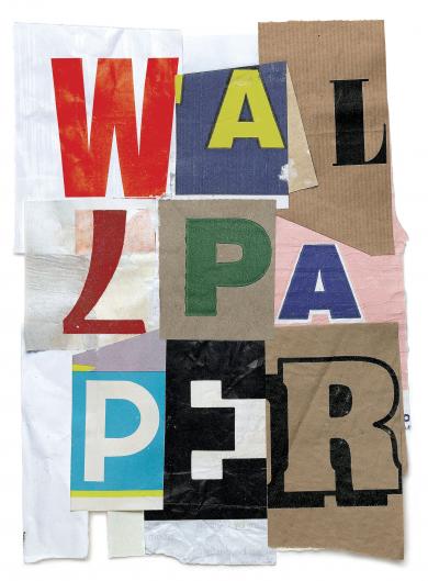 Alan Fletcher, 'W94', 1996, collage, paper and glue for the cover of Wallpaper magazine (December 1996 issue). Image courtesy Wallpaper.com