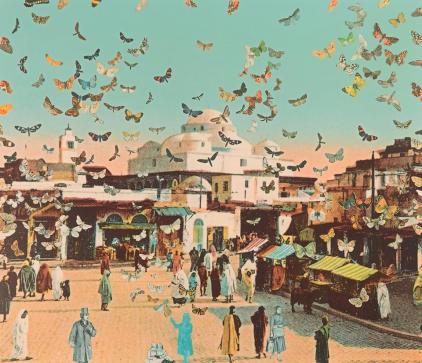 Detail of print from Edge of Arabia, Edition#1, Battersea, London. Image courtesy Edge of Arabia.