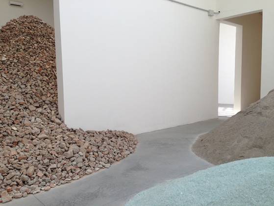 Lara Almarcegui, installation view, Spanish Pavilion, Venice Biennale 2013.