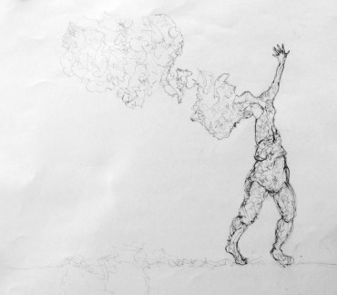 Kelise Franclemont, untitled (ideas are disappearing like smoke), 2012, graphite on paper. Image courtesy Kelise Franclemont.