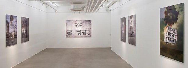Tammam Azzam, installation view, 'I, the Syrian' at Ayyam Gallery. Photo credit: Susanne Hakuba, courtesy Ayyam Gallery.