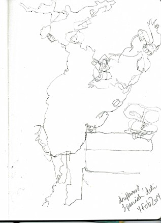 Blind contour drawing. Image courtesy Kelise Franclemont