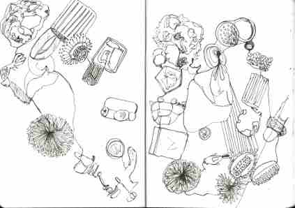 Drawing texture exercise. Image courtesy Kelise Franclemont.