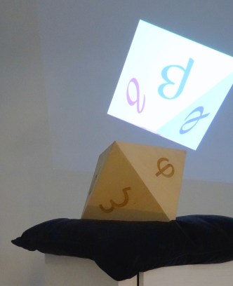 Libby Heaney, 'De-Coherence', 2014, installation view, at SU Gallery, Chelsea College of Art, London. Photo credit Kelise Franclemont.