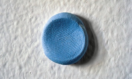 Martin Creed, 'Work No. 79', some Blu-tack on the wall, in 'What's the point of it?' at Hayward Gallery, Southbank, London. Image courtesy Hauser and Wirth. Photo credit the artist.