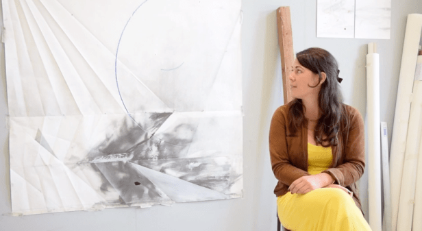 MA Fine Art graduate Isabelle Woodhouse discusses her drawing practice at Chelsea College of Arts, Pimlico, London. Image courtesy Chelsea College of Arts.
