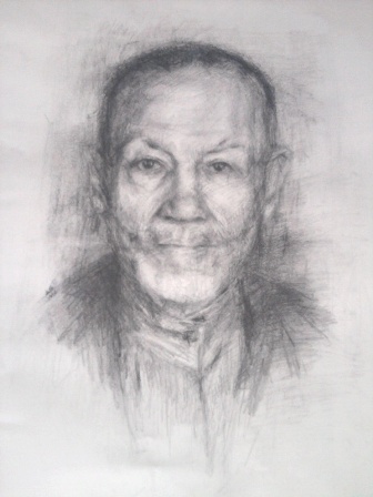 Aya Abu Ghazaleh, 'Mr Ahmed', 2012, graphite on paper.