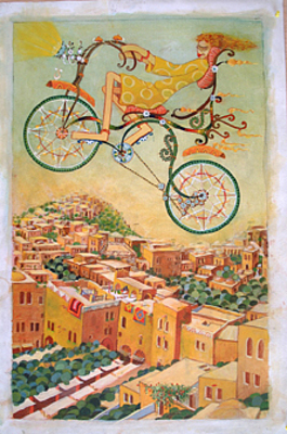 From 'Hassan Everywhere', a book of illustrations that Hassan Hourani was working on when he died unexpectedly in 2003, published after his death AM Qattan Foundation, Ramallah. Image courtesy http://virtualgallery.birzeit.edu/
