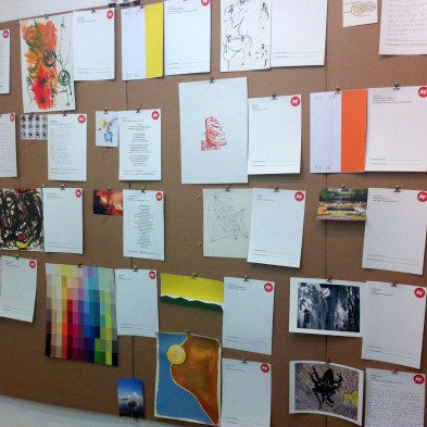 Art is exchanged for poetry or other written words, in 'The Anti-Gallery Gallery Show' at Espacio Gallery, Bethnal Green, London. 