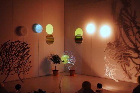 Jinjoo Kim, 'Yellow Spheres and Trees', 2014, video and installation in MA Fine Art Summer Show, Chelsea College of Arts, London. Image courtesy the artist.