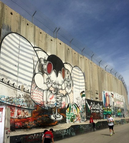 Runner participating in the Palestine Marathon 2015, Bethlehem, Palestine (Occupied Territories). Photo credit Kelise Franclemont.