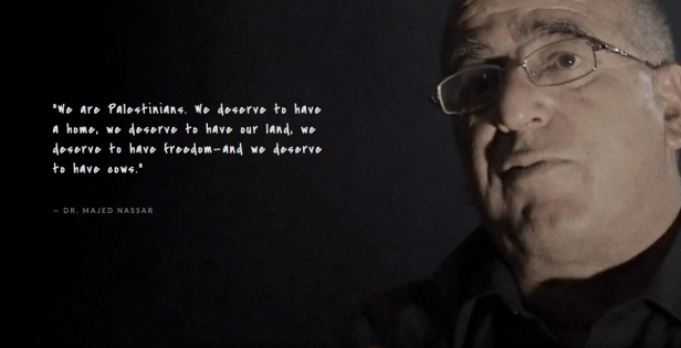 Screenshot from 'The Wanted 18', 2014, directed by Amer Shomali and Paul Cowan. Image courtesy http://www.wanted18.com/