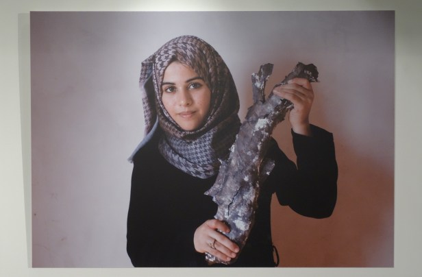 Heidi Levine, 'Gaza conflict: my drawings reflect what is in my heart', 2014/15, photographic print, in 'Gaza on Gaza' exhibition at P21 Gallery, London. Photo credit Kelise Franclemont.