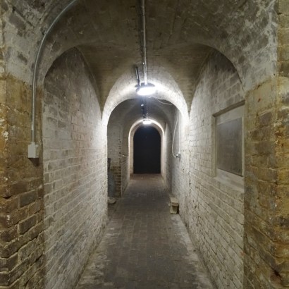 Interior view of The Crypt Gallery, St Pancras, London. Photo credit Kelise Franclemont.