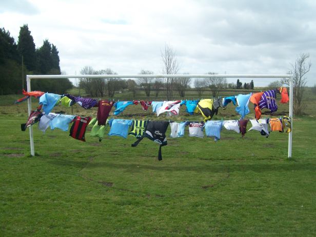 Charlie Dorsey, 'Goal posts in the wind', 2015, in 'Identity' at AWAH, Altrincham, Greater Manchester. Image courtesy the artist.