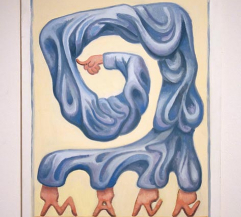 Justin Fitzpatrick, 'Hermann Hesse', 2014, oil on MDF, in Bloomberg New Contemporaries 2015 at the ICA, London. Image courtesy www.newcontemporaries.org.uk