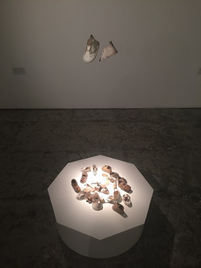 Marcella Mameli-Badi, 'Broken Journeys', 2015, porcelain paper clay, in 'Jerusalem/Home' at P21 Gallery, London. Image courtesy the artist and P21 Gallery. Photo credit Kelise Franclemont.