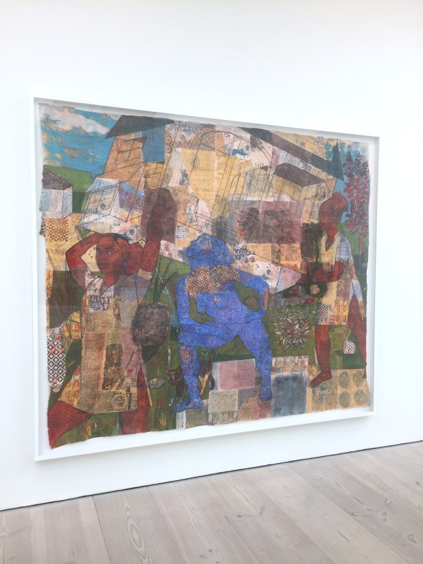 Mequitta Ahuja, 'Autocartography I', 2012, Acrylic, colored pencil, oil, watercolor and waxy chalk on vellu, in 'Champagne Life' at Saatchi Gallery, London. Photo credit Kelise Franclemont.