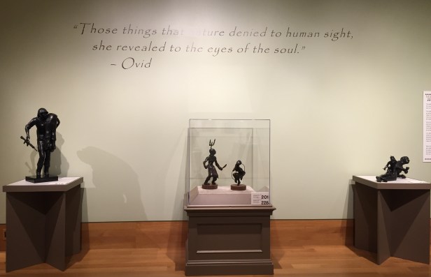 Installation view, 'Michael Naranjo: The artist who sees with his hands', at Booth Western Art Museum, Cartersville, Georgia, USA. Photo credit Kelise Franclemont.