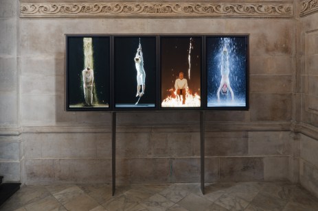 Bill Viola, 'Martyrs (Earth, Air, Fire, Water), 2014, video installation, at St Paul's Cathedral, London. Image courtesy Stpauls.co.uk