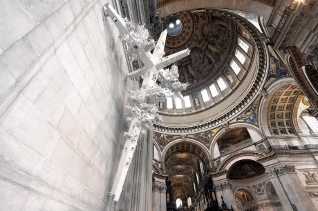 Gerry Judah, 2014, 'Commemoration Crosses', site-specific sculpture, at St Paul's Cathedral, London. Image courtesy Stpauls.co.uk