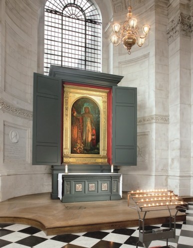 William Holman Hunt, 'Light of the World', 1900-04, oil on canvas, at St Paul's Cathedral, London. Image courtesy Stpauls.co.uk