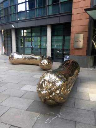 Sarah Lucas, 'Florian/Kevin', 2016, in Sculpture in the City 2016, London. Photo credit Kelise Franclemont.