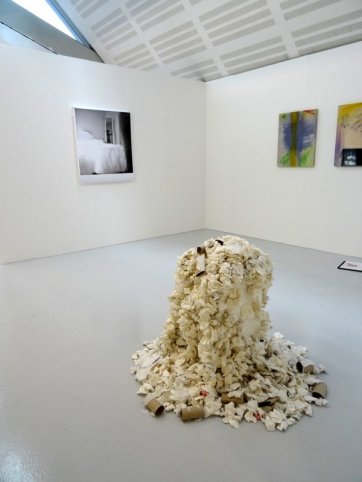 Kofo Williams, in 2016 MA Fine Art Postgraduate Summer Show at Chelsea College of Arts, London. Photo credit Kelise Franclemont.