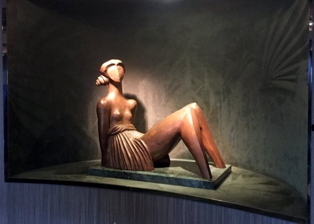 Massimo Bertolini, title and date unknown, bronze, aboard MSC Splendida, 2016. Photo credit Kelise Franclemont.