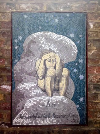 Southbank Mosaics group, after William Blake, 2007-2014, in 'Blake's Lambeth', Carlisle Lane, Waterloo, London. Photo credit Kelise Franclemont.