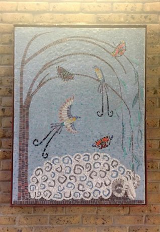 Southbank Mosaics group, after William Blake, 2007-2014, in 'Blake's Lambeth', Carlisle Lane, Waterloo, London. Photo credit Kelise Franclemont.