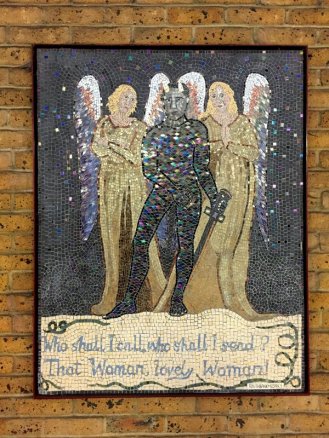 Southbank Mosaics group, after William Blake, 2007-2014, in 'Blake's Lambeth', Carlisle Lane, Waterloo, London. Photo credit Kelise Franclemont.