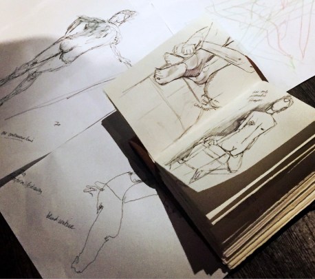 Kelise Franclemont, 2016, ink on paper, at Drink-and-Draw at The Exhibit. Image courtesy the artist.