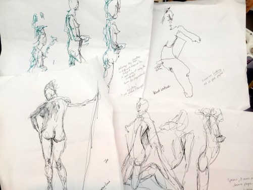 Kelise Franclemont, 2016, ink on paper, at Drink-and-Draw at The Exhibit. Image courtesy the artist.