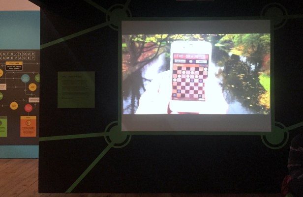Virtual Chess, 2010s, interactive game with smartphone, V&A Museum of Childhood, London. Photo credit Kelise Franclemont.