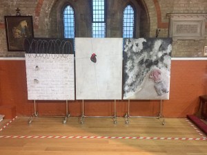 Triptych, 3 large paintings.